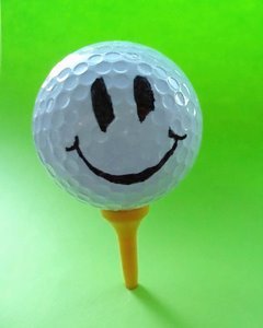 Smiling golf Ball