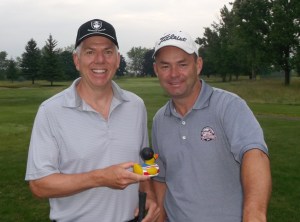 Jim and Kirk before "Duck Match"