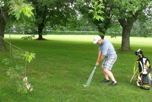 Out of the Cabbage on to the green. Another par!