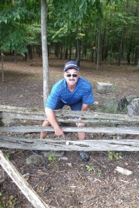 On the fence at Black Bear Ridge Golf Course.